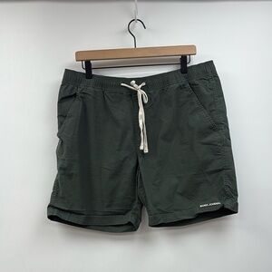 NWOT Men's Banks Journal Twill Elastic Waist Shorts Olive Green 38"x6"